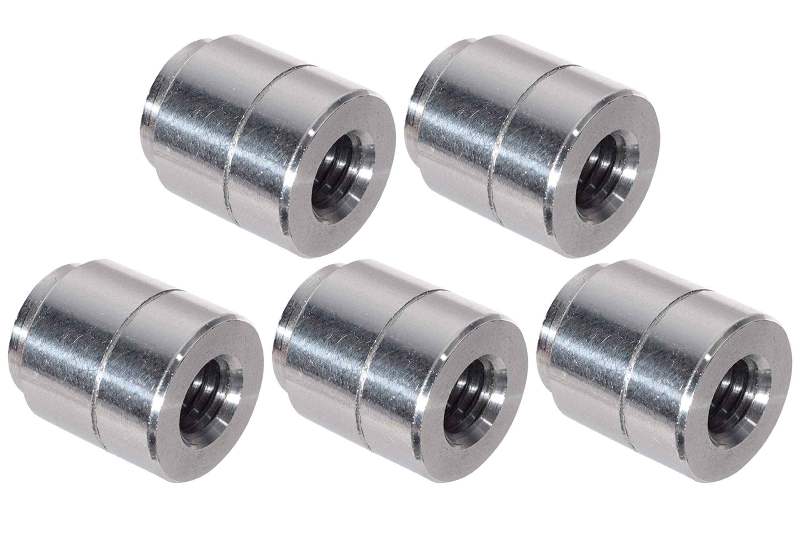5pc Aluminum 3/8"-16 Weld On Bung Female Nut Threaded Insert Weldable Inch 3/8" - Image 3