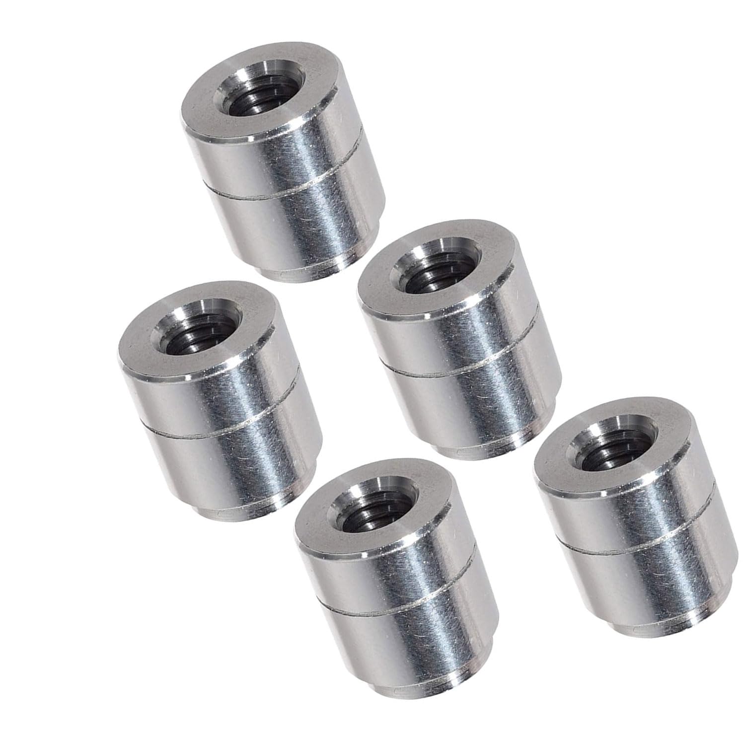 5pc Aluminum 3/8"-16 Weld On Bung Female Nut Threaded Insert Weldable Inch 3/8" - Image 4