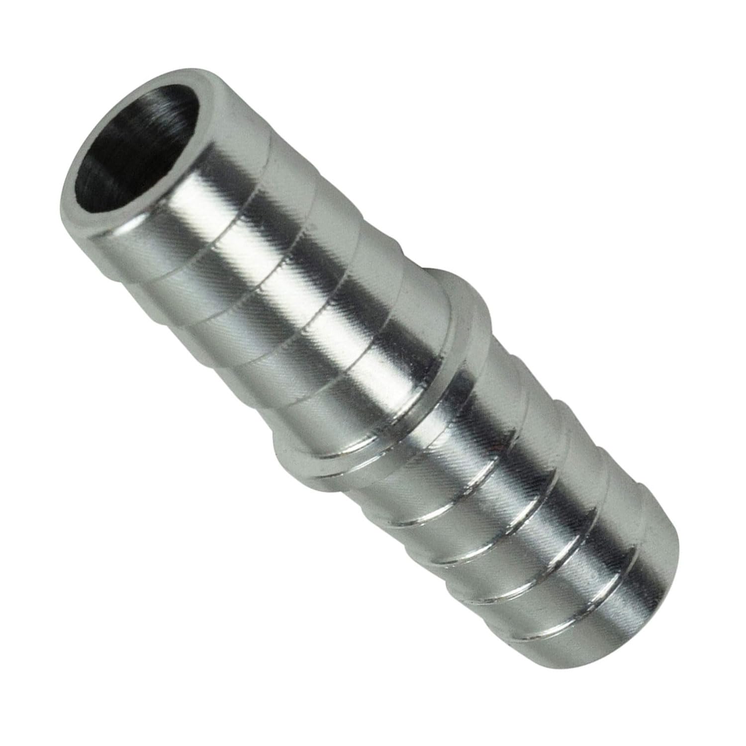 ICT Billet 1/2" to 1/2" Hose Barb Splice Coupler Mend Repair Connector Radiator Coolant Intercooler Heat Exchanger Fluid Fitting Adapter Fitting Designed & Manufactured in USA Bare Aluminum AN627-08A - Image 3