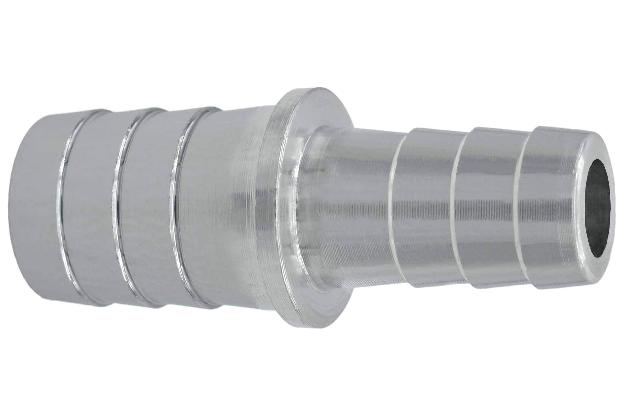 ICT Billet 1/2" to 3/8" Inch Hose Barb Splice Coupler Repair Connector Fitting Adapter Connector Radiator Coolant Intercooler Fluid Fitting Designed & Manufactured in USA Bare Aluminum AN627-08-06A - Image 3