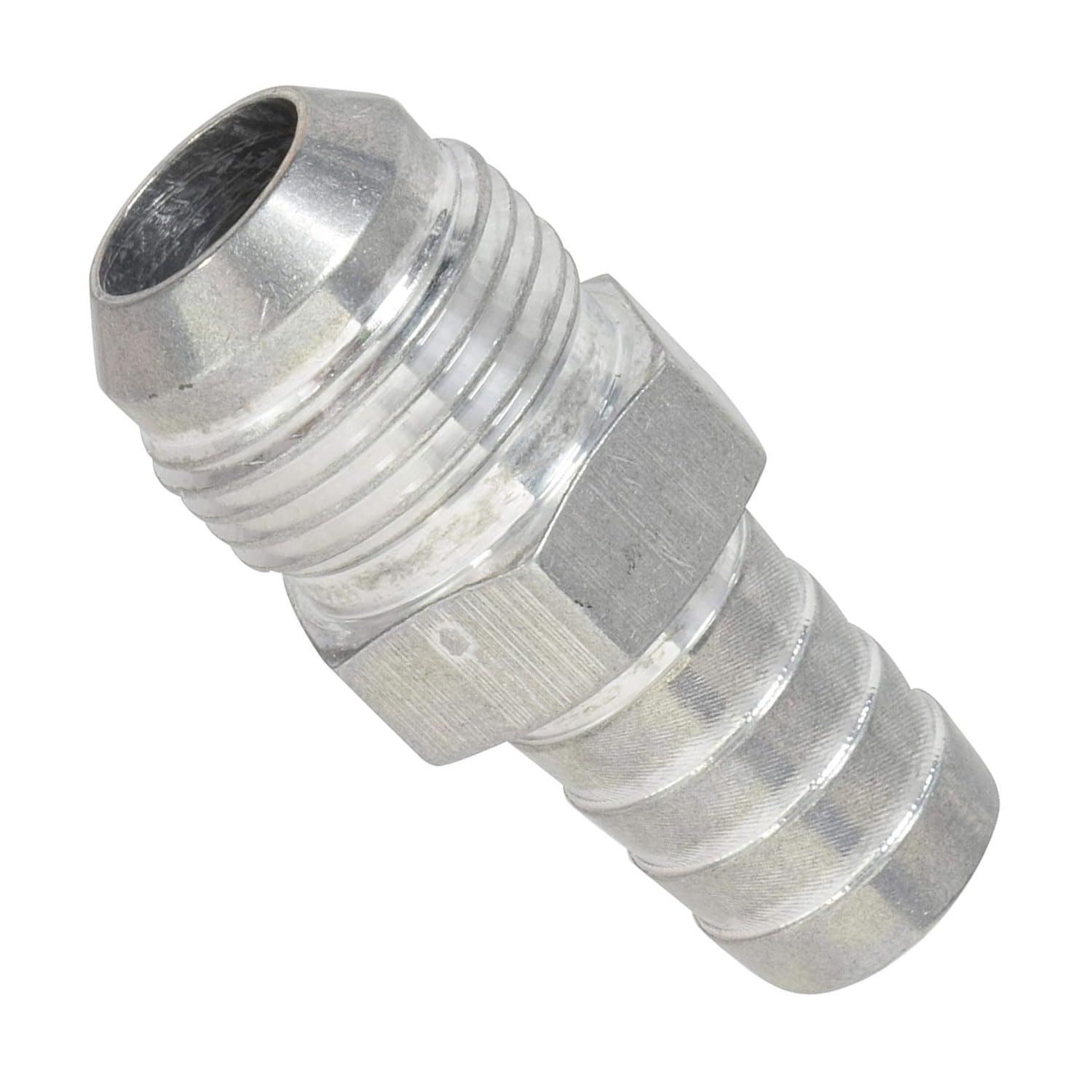 ICT Billet -10AN Flare to 5/8" (.625) Hose Barb Adapter Fitting Flare Connector Fluid Designed & Manufactured in the USA Bare Machined Aluminum F10AN625BA-A - Image 3