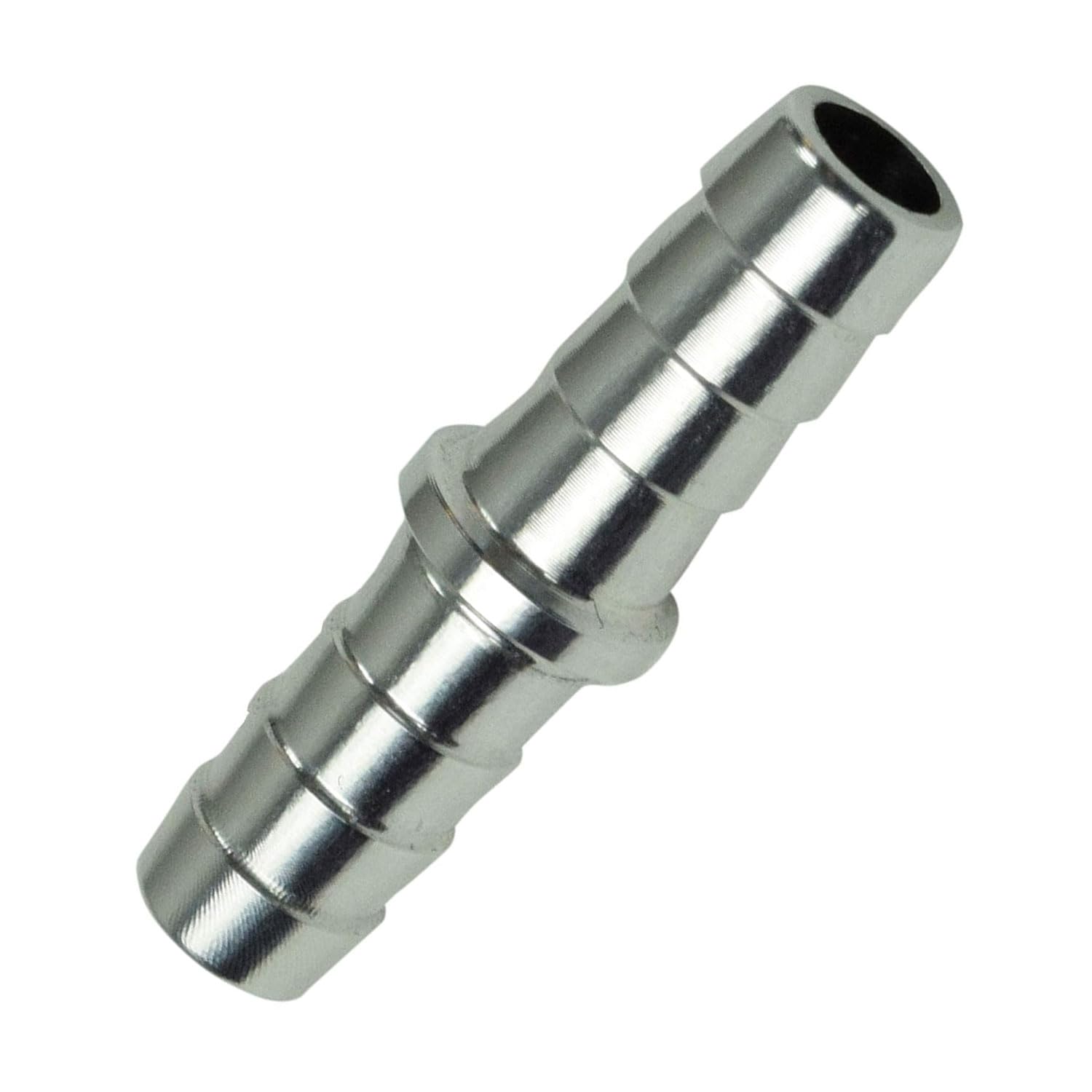 ICT Billet 5/16" Hose Barb .3125 Inch Splice Coupler Repair Connector Fitting Adapter Connector Radiator Coolant Intercooler Heat Exchanger Fluid Designed & Manufactured in USA Bare Aluminum AN627-05A - Image 3