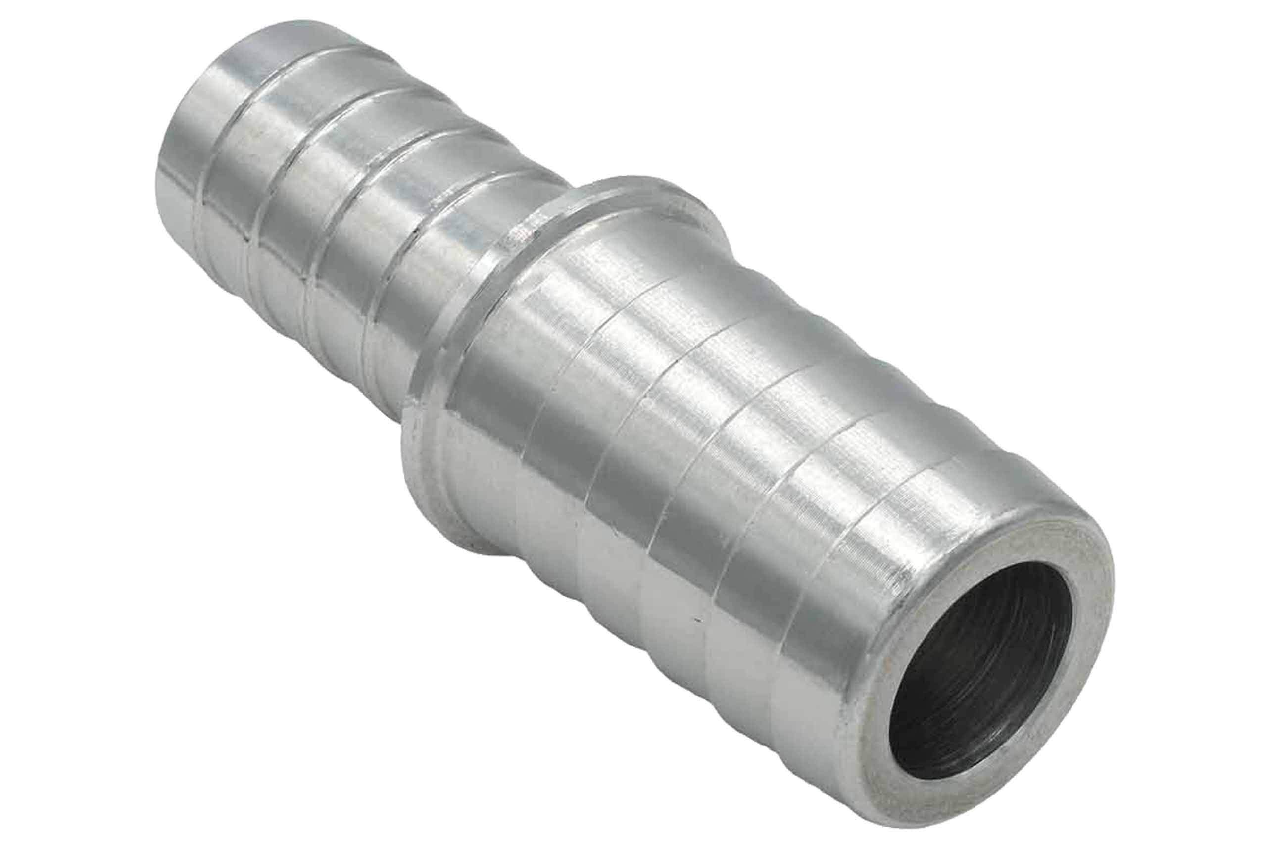 ICT Billet 5/8 to 1/2 Inch Hose Barb Splice Coupler Reducer Repair Fitting Adapter Connector Radiator Coolant Intercooler Heat Exchanger Fluid Designed & Manufactured in USA Bare Aluminum AN627-10-08A - Image 3
