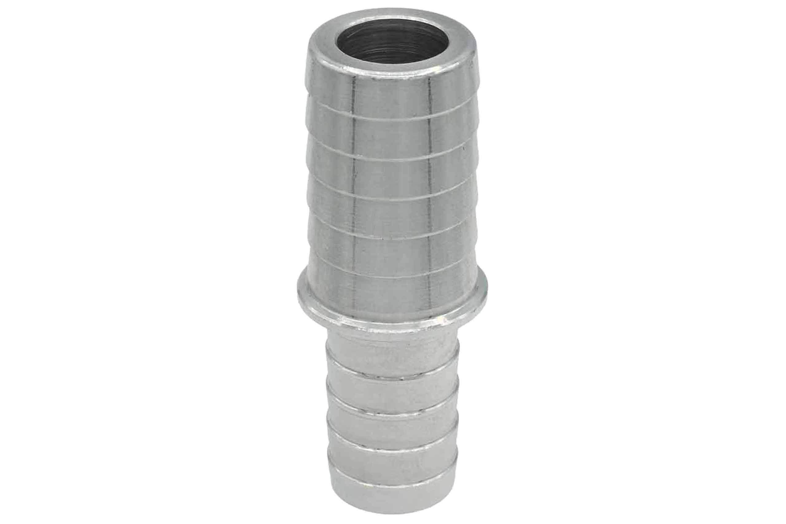 ICT Billet 5/8 to 1/2 Inch Hose Barb Splice Coupler Reducer Repair Fitting Adapter Connector Radiator Coolant Intercooler Heat Exchanger Fluid Designed & Manufactured in USA Bare Aluminum AN627-10-08A - Image 5