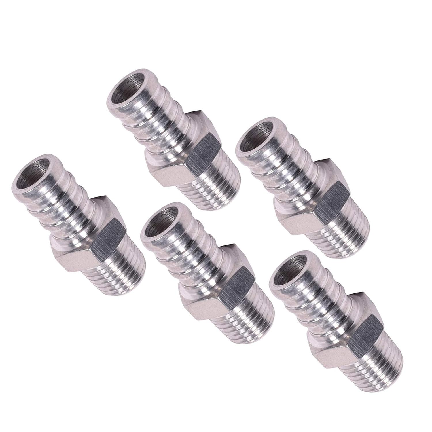 ICT Billet 5pc 1/4" Inch NPT Pipe 1/2" PEX Fitting (non potable water, air only) Bare Machined Aluminum Designed & Manufactured in the USA F250NP500PEX - Image 3