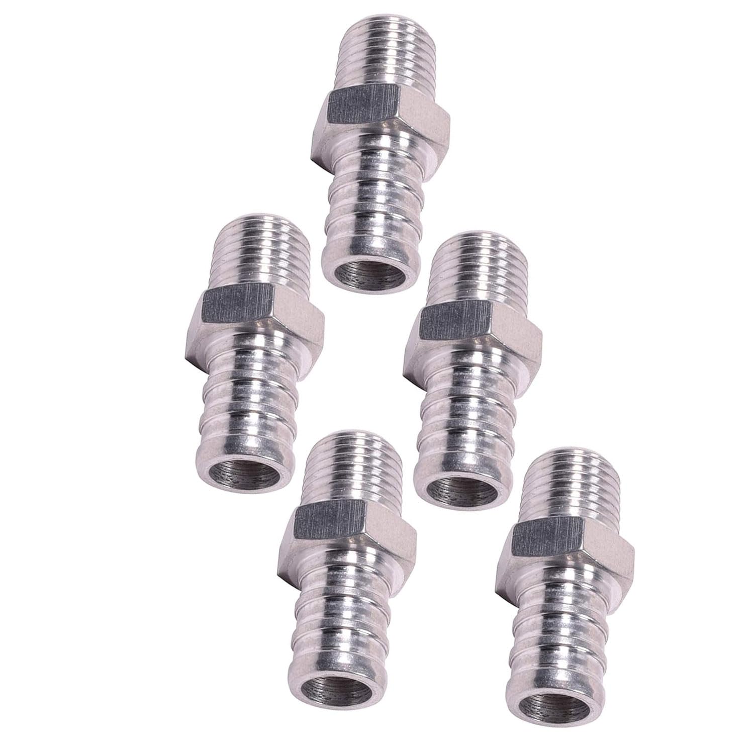 ICT Billet 5pc 1/4" Inch NPT Pipe 1/2" PEX Fitting (non potable water, air only) Bare Machined Aluminum Designed & Manufactured in the USA F250NP500PEX - Image 4