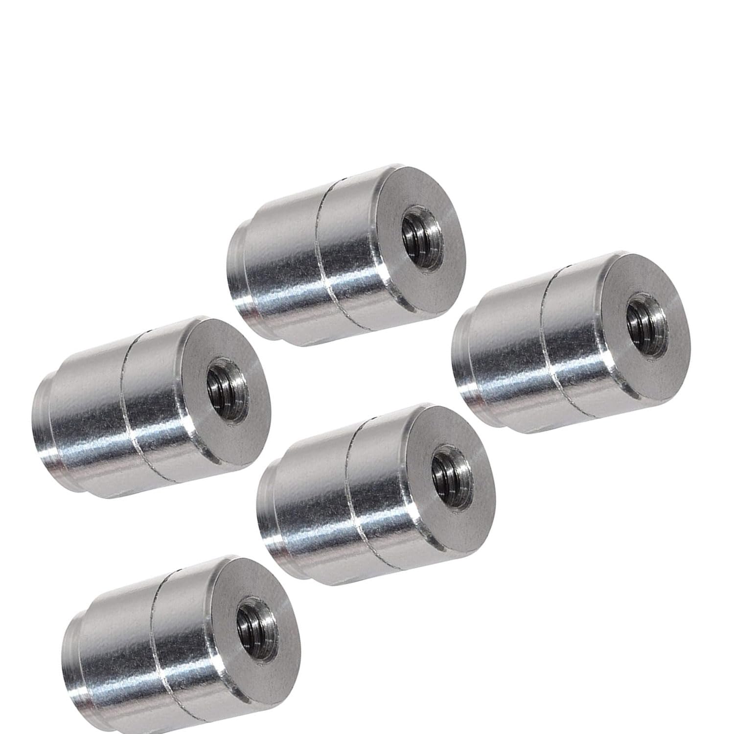 ICT Billet 5pc Aluminum 1/4"-20 Standard Weld On Bung Female Nut Threaded Insert Weldable Inch 1/4" .57" O.D. Designed & Manufactured in The USA F250-20BUNG-5 - Image 5