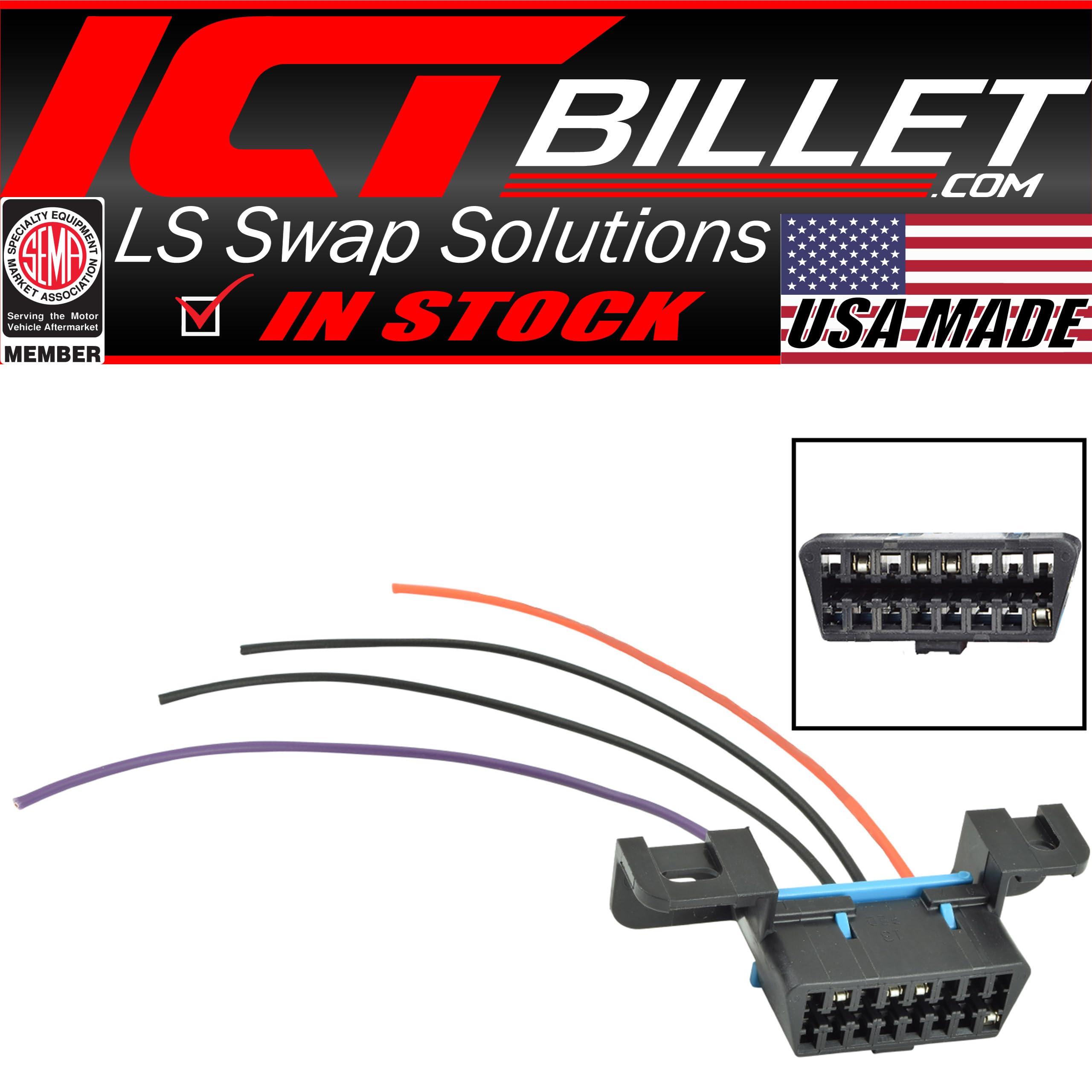 ICT Billet GM LS OBD2 Dash Diagnostic Port 4-Wire Harness Connector Plug Pigtail LS1 LM7 LR4 LQ4 LS6 L59 LQ9 LM4 L33 LS2 LH6 L92 L76 LY2 LY5 LY6 LC9 LFA LH8 LMG LS3 L98 L9H L20 L94 LZ1 L99 WP0BD30 - Image 6