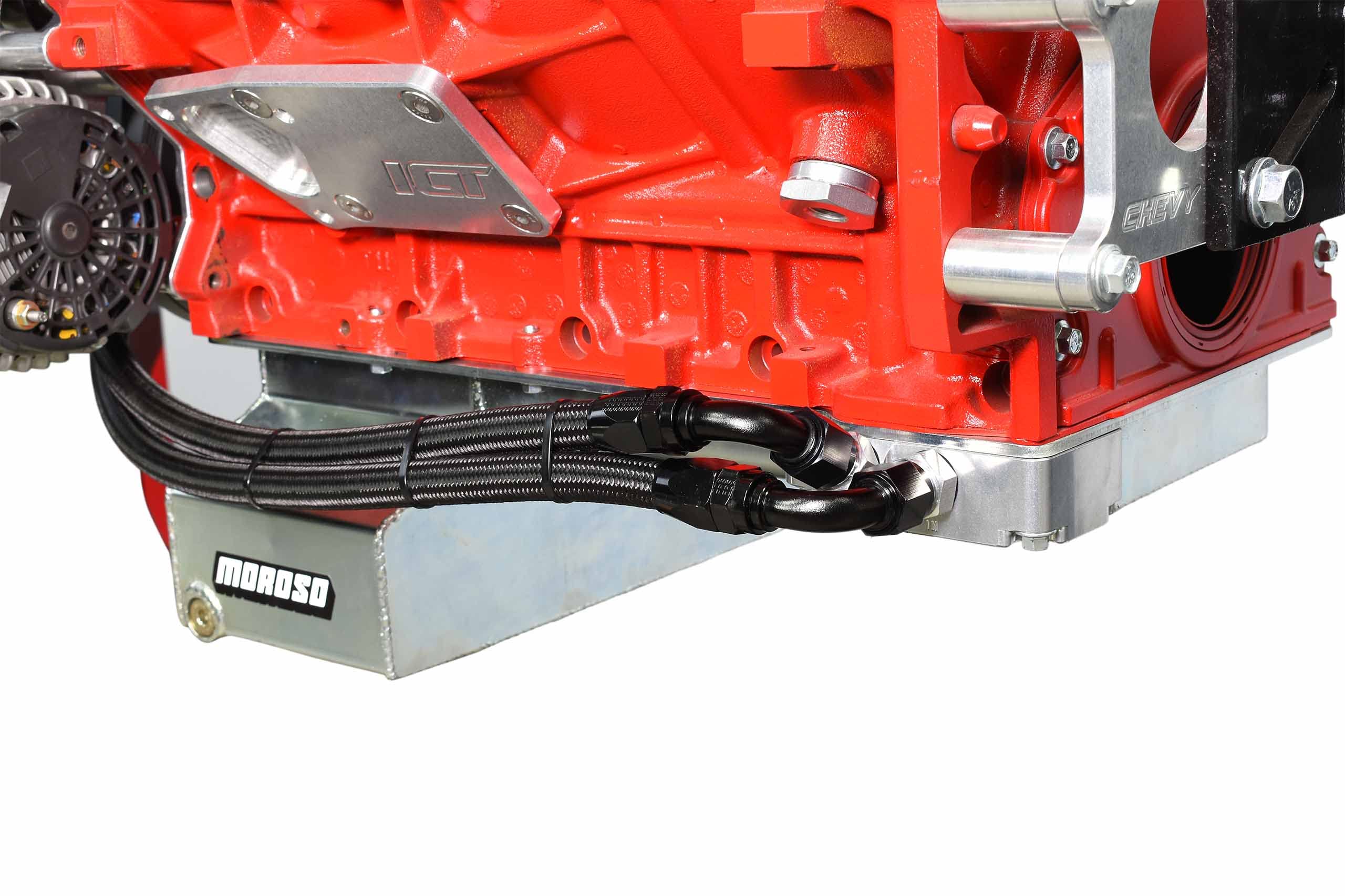 ICT Billet LS Remote Oil Filter Adapter for Front-Sump Sheet Metal Oil Pan Compatible with LS Swap Nissan 350Z 240SX Scion FR-S Subaru BRZ Toyota GT86 Moroso Canton 551350-FS01 - Image 7