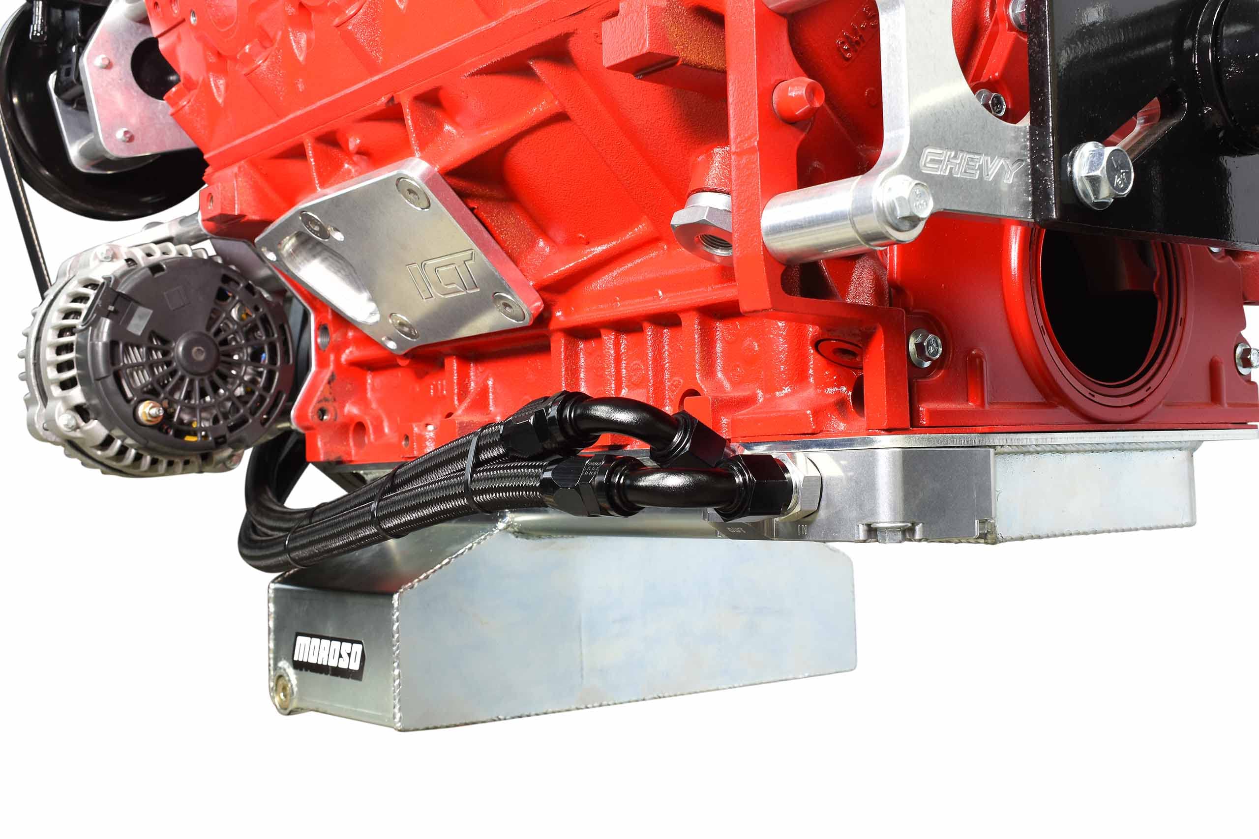 ICT Billet LS Remote Oil Filter Adapter for Front-Sump Sheet Metal Oil Pan Compatible with LS Swap Nissan 350Z 240SX Scion FR-S Subaru BRZ Toyota GT86 Moroso Canton 551350-FS01 - Image 9