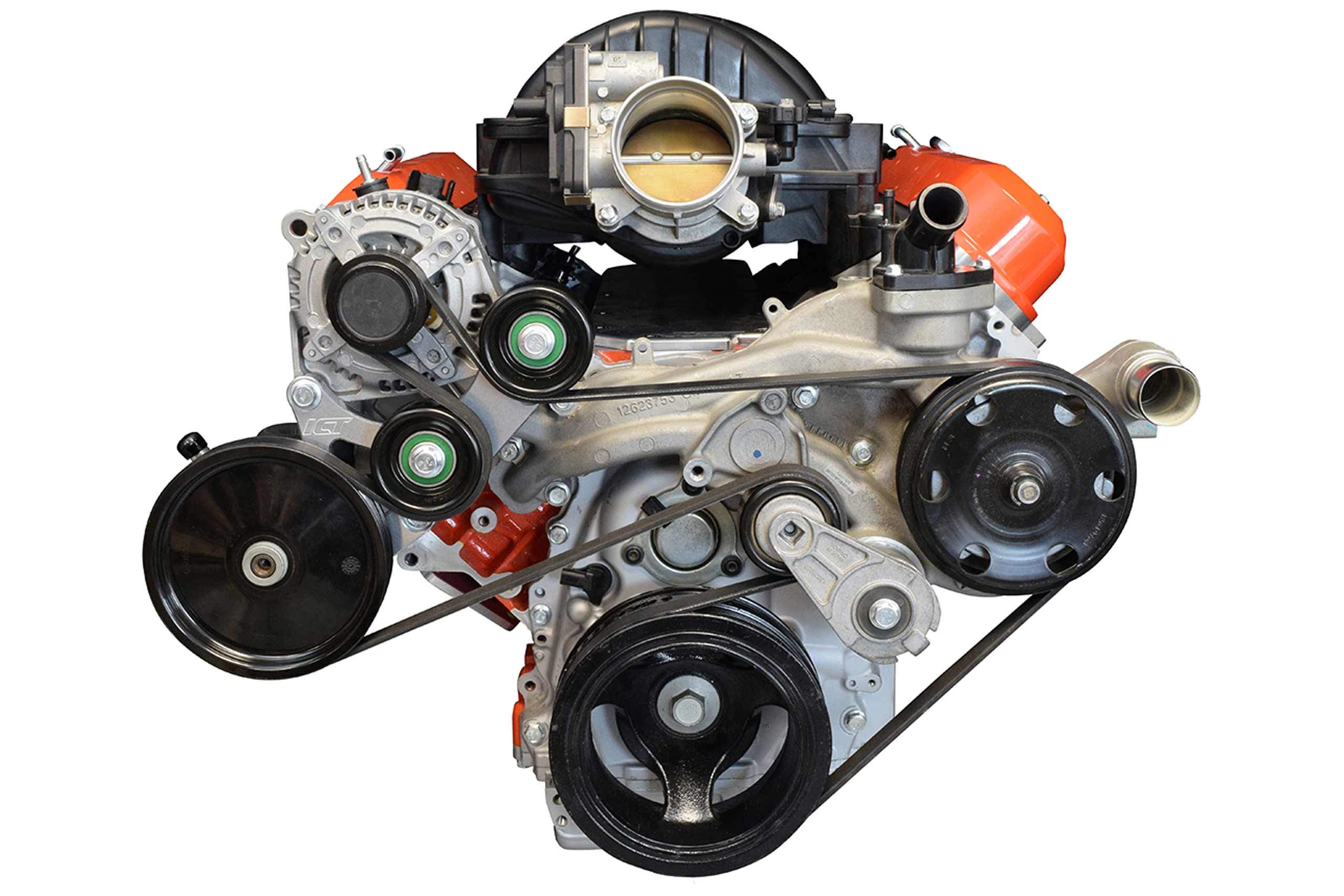 ICT Billet LT1 L83 Alternator & Power Steering Pump Bracket Accessory Kit Truck Gen V 551368 - Image 9