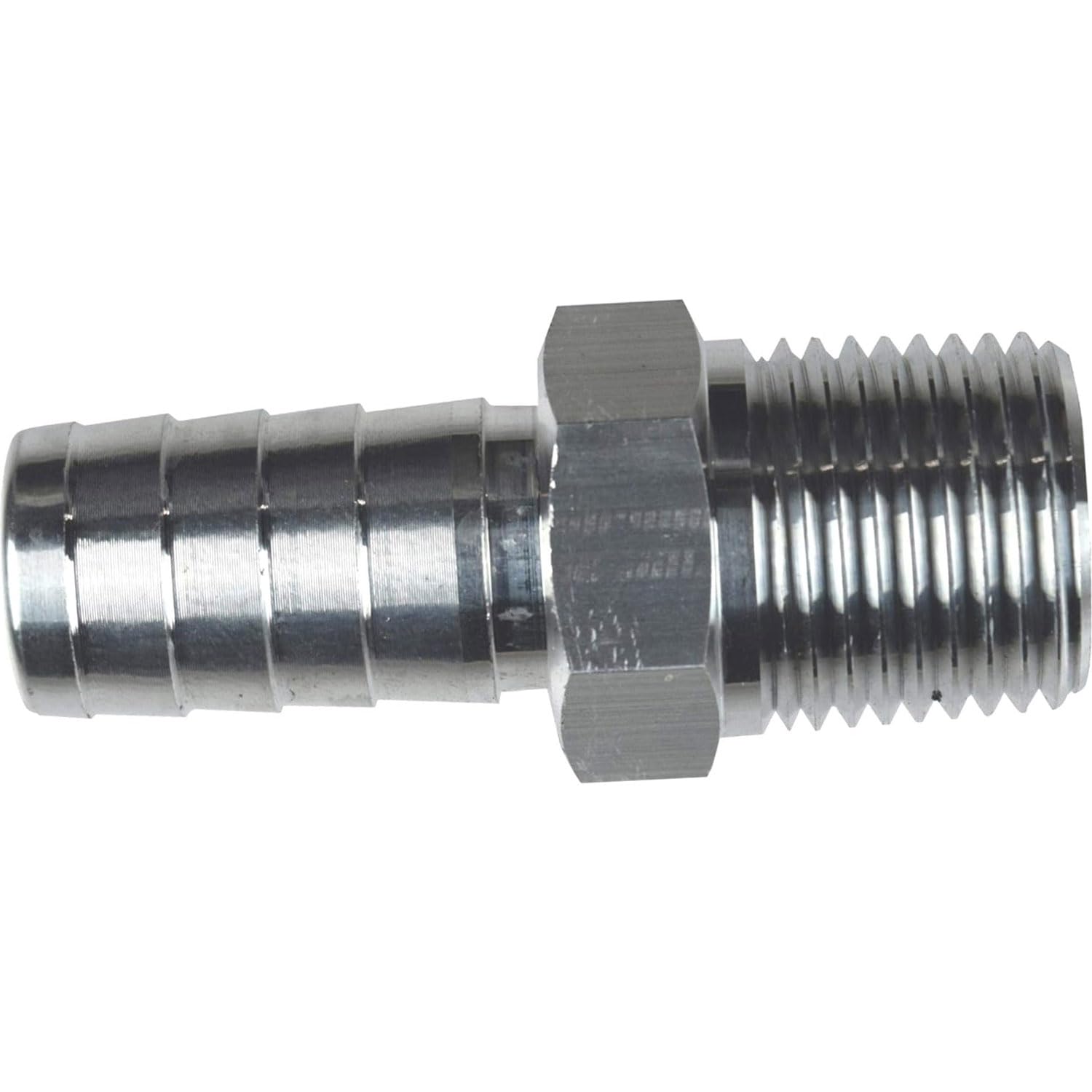 ICT Billet Straight 1/2" NPT Pipe to 5/8" .625" Hose Barb Fitting Bare Aluminum AN840-10-08A - Image 3