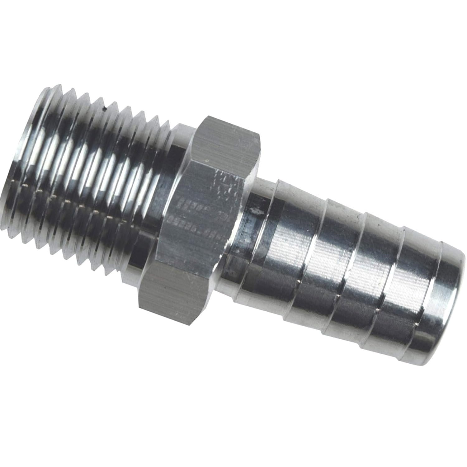 ICT Billet Straight 1/2" NPT Pipe to 5/8" .625" Hose Barb Fitting Bare Aluminum AN840-10-08A - Image 4