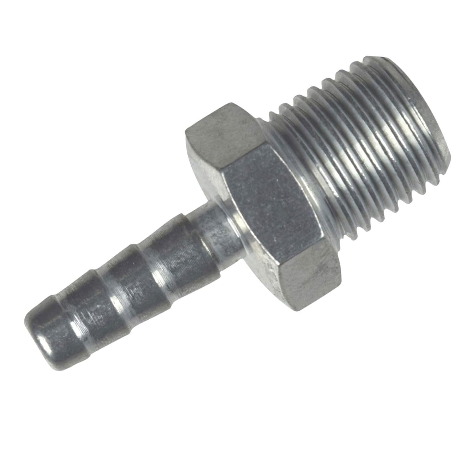 ICT Billet Straight 1/4" NPT Pipe to 1/4" .250" Hose Barb Fitting Bare Aluminum AN840-04-04A - Image 4