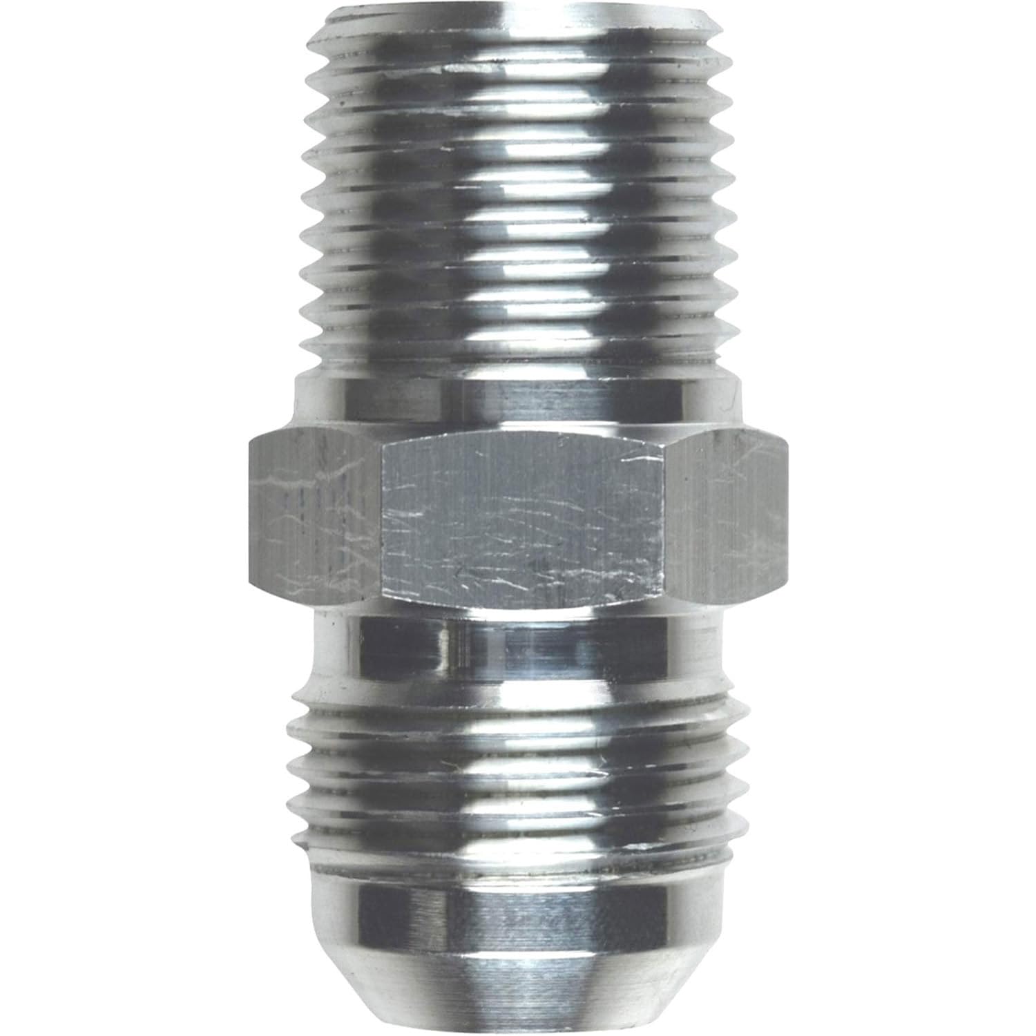ICT Billet Straight -10AN Flare Male to 1/2"NPT Pipe Adapter Fitting 10 AN Bare Aluminum - National Pipe Thread Designed & Manufactured In The USA AN816-10-08A - Image 5