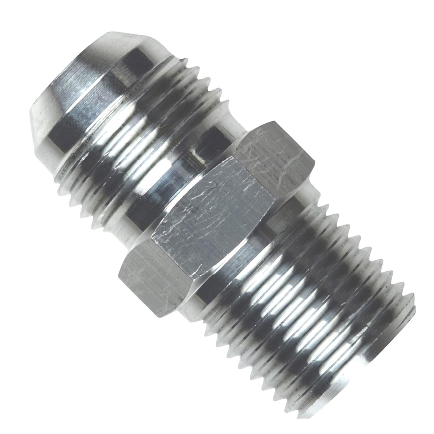 ICT Billet Straight -10AN Flare Male to 1/2"NPT Pipe Adapter Fitting 10 AN Bare Aluminum - National Pipe Thread Designed & Manufactured In The USA AN816-10-08A - Image 8