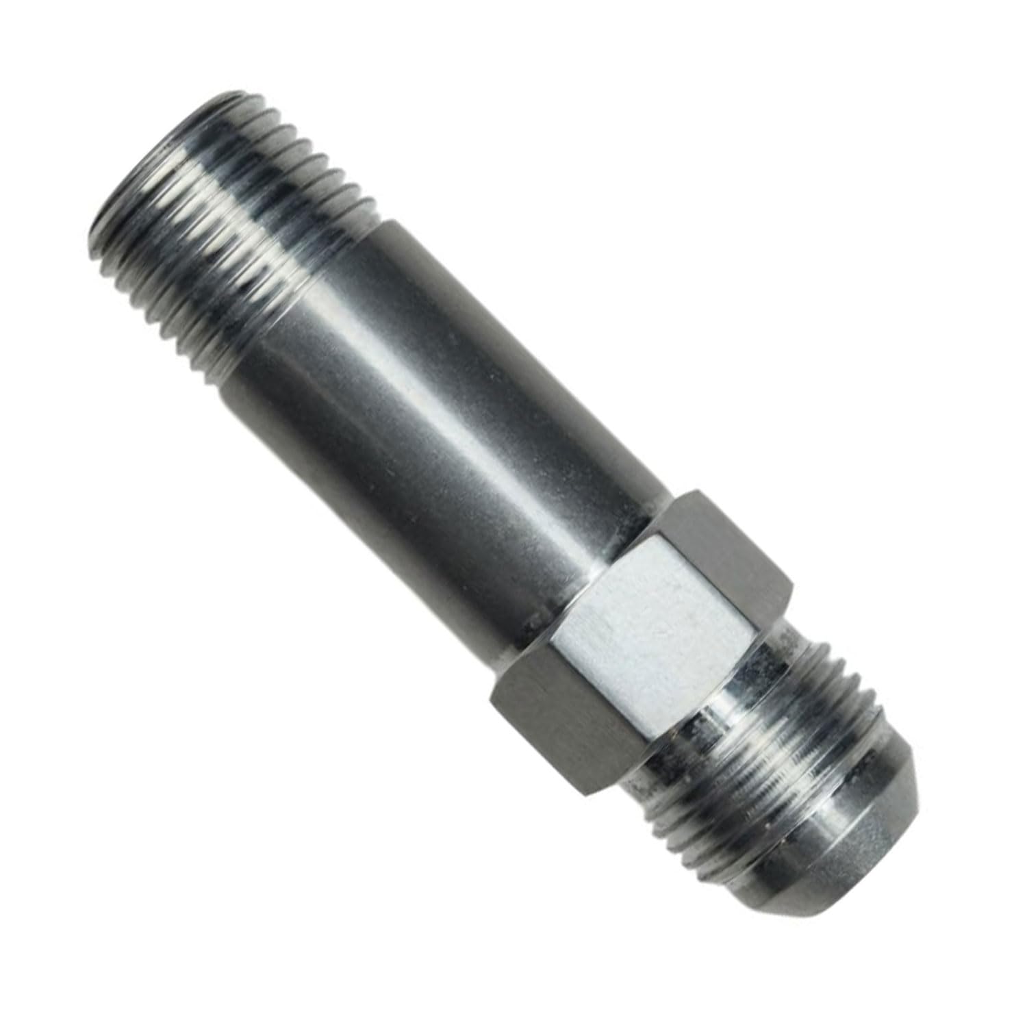 ICT Billet Straight -10AN Flare Male to 1/2"NPT Pipe Turbo Drain Adapter Fitting 10 AN Bare Aluminum AN816-10-08AXL - Image 4