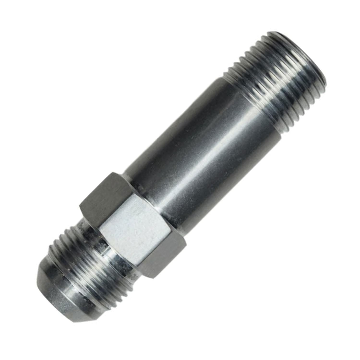 ICT Billet Straight -10AN Flare Male to 1/2"NPT Pipe Turbo Drain Adapter Fitting 10 AN Bare Aluminum AN816-10-08AXL - Image 6