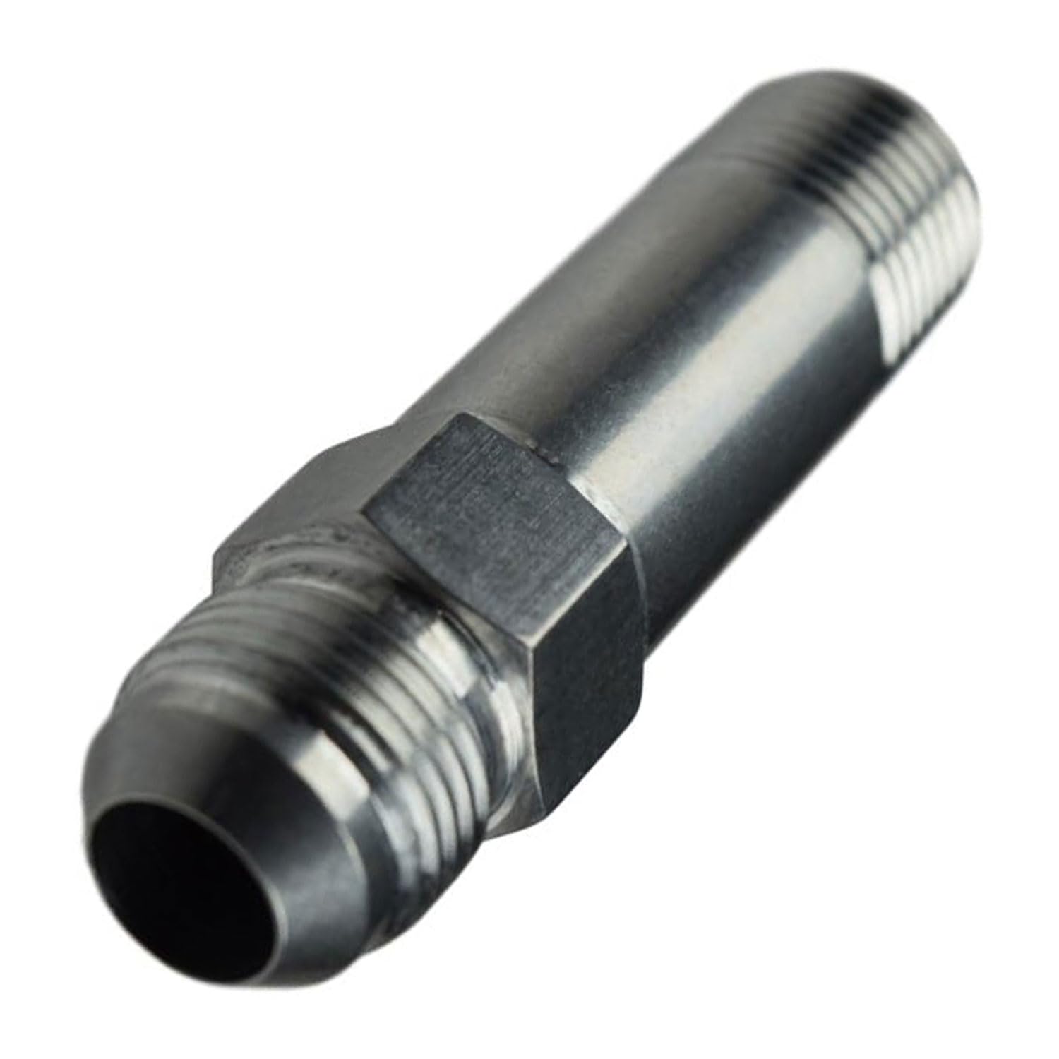 ICT Billet Straight -10AN Flare Male to 1/2"NPT Pipe Turbo Drain Adapter Fitting 10 AN Bare Aluminum AN816-10-08AXL - Image 7