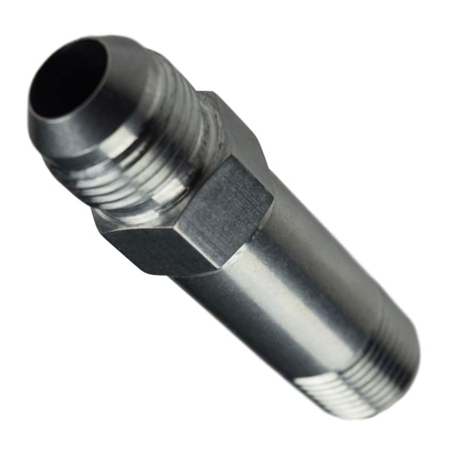 ICT Billet Straight -10AN Flare Male to 1/2"NPT Pipe Turbo Drain Adapter Fitting 10 AN Bare Aluminum AN816-10-08AXL - Image 8