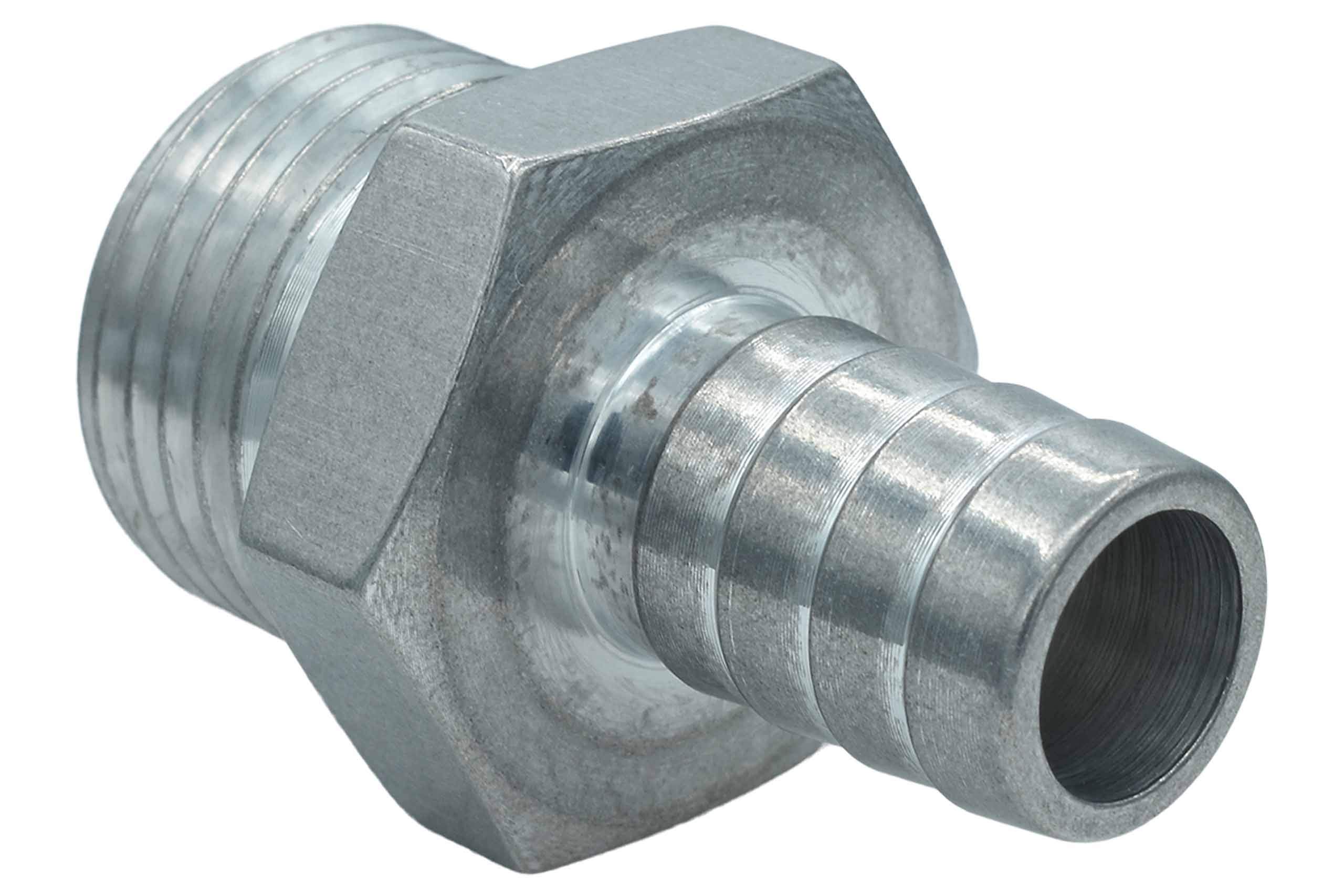 ICT Billet Straight 10AN Orb to 1/2" Hose Barb Fitting Adapter 10AN to 1/2" Hose Barb Connector Fluid Designed & Manufactured in the USA Bare Aluminum F100R500BA - Image 4