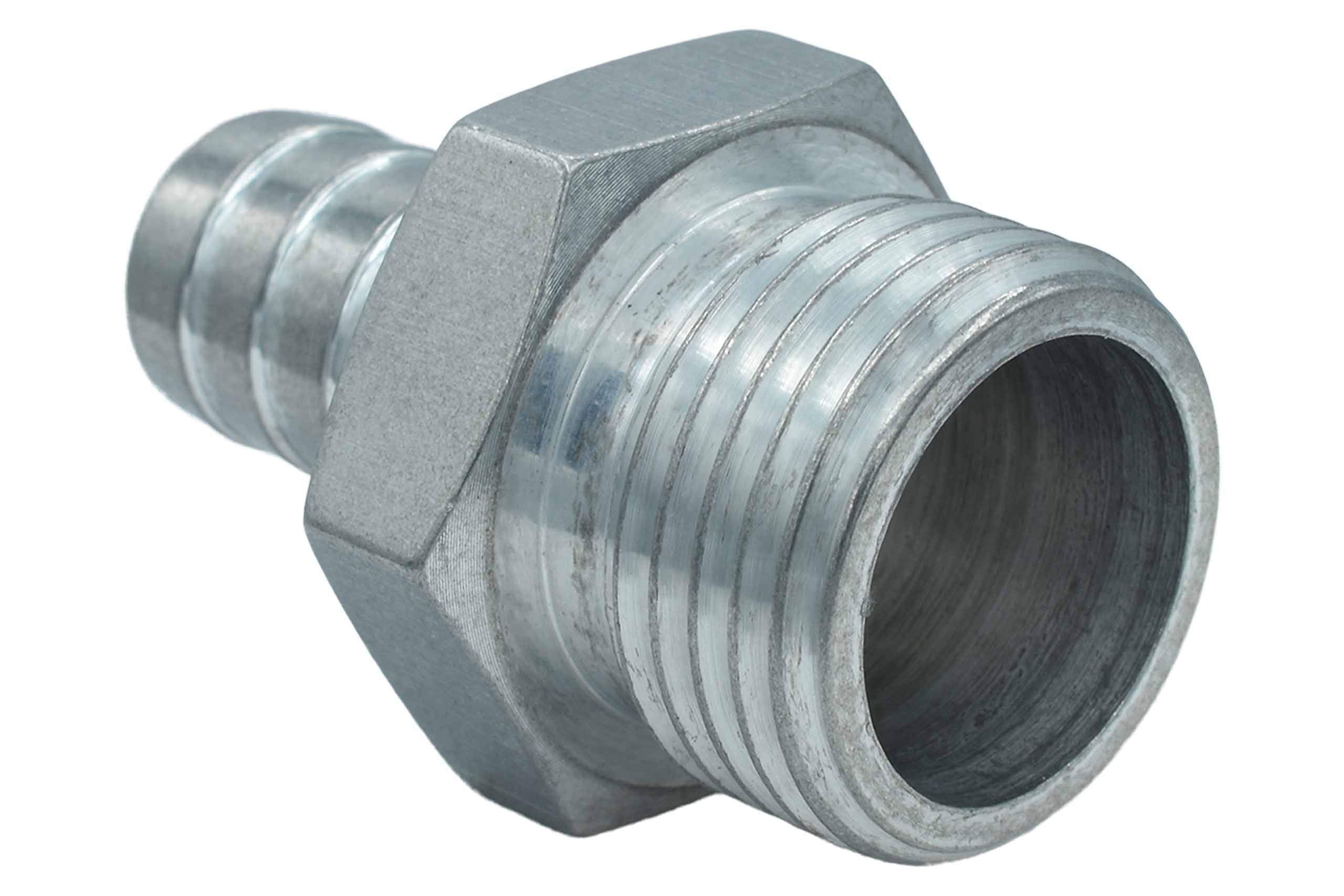 ICT Billet Straight 10AN Orb to 1/2" Hose Barb Fitting Adapter 10AN to 1/2" Hose Barb Connector Fluid Designed & Manufactured in the USA Bare Aluminum F100R500BA - Image 5