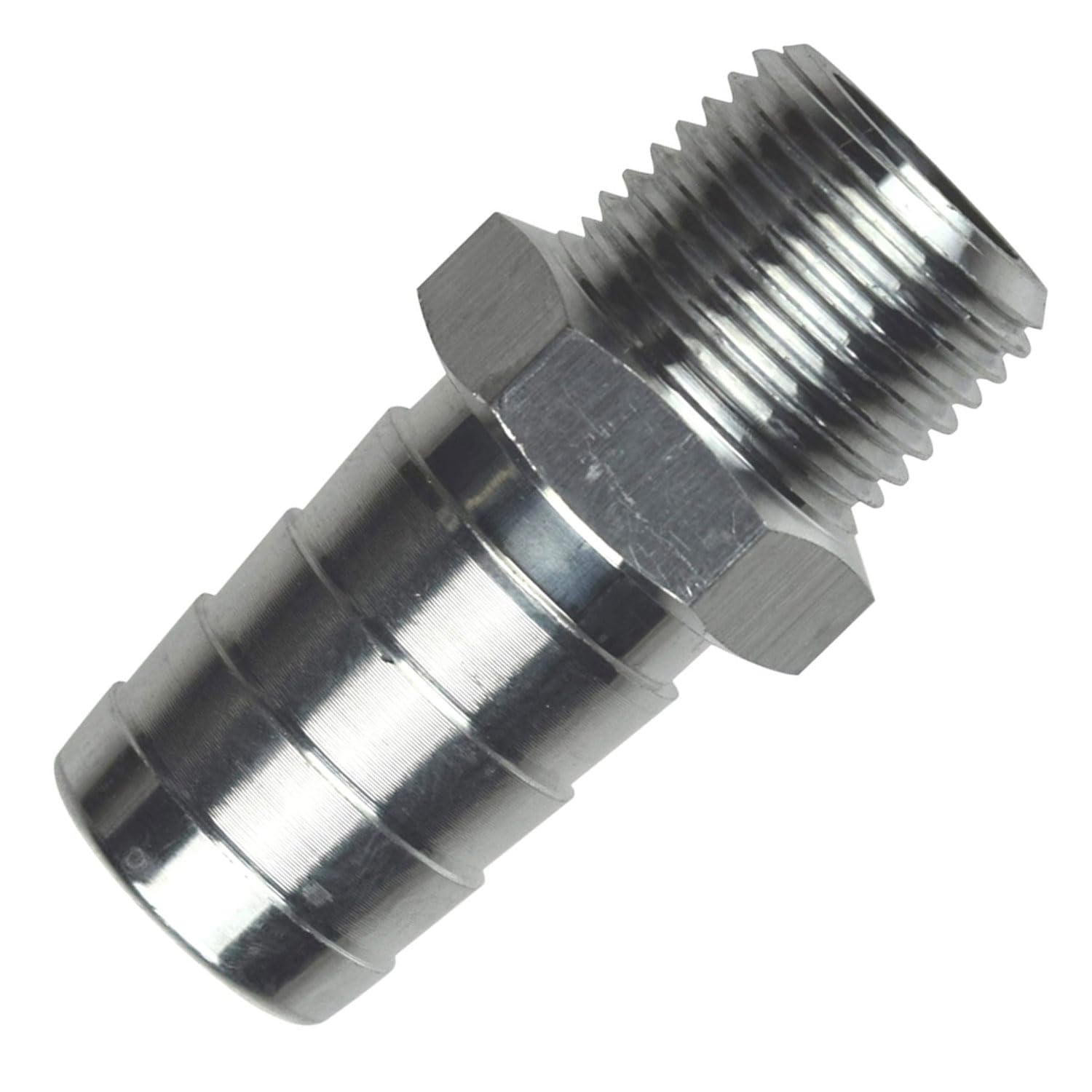 ICT Billet Straight 3/8" NPT Pipe to 5/8" .625" Hose Barb Fitting Bare Aluminum National Pipe Thread Connector Fluid or Air Designed & Manufactured in the USA AN840-10-06A - Image 6