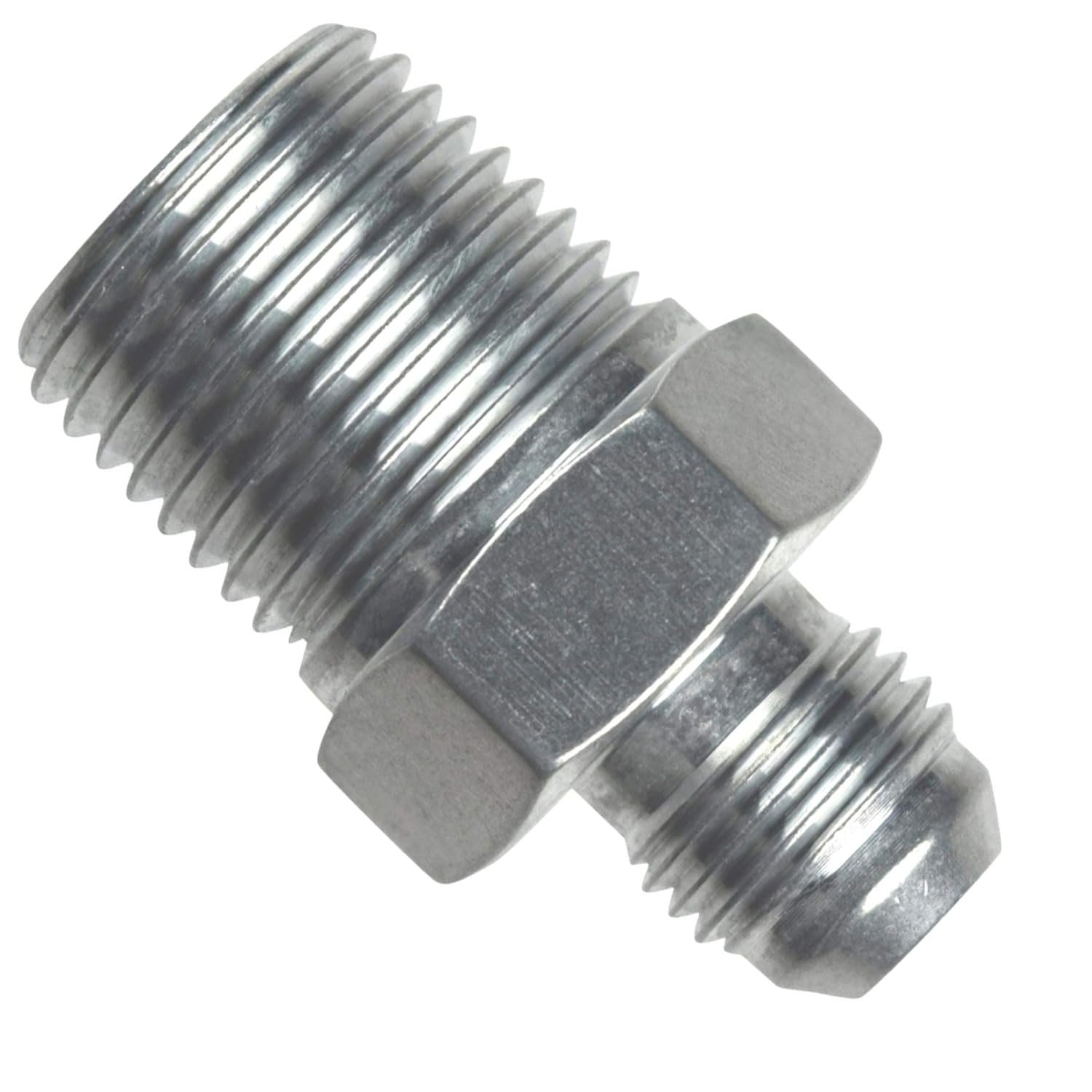 ICT Billet Straight -6 Flare Male to 1/2"NPT Pipe Adapter Fitting 6 AN Bare Aluminum - National Pipe Thread Designed & Manufactured in the USA AN816-06-08A - Image 4