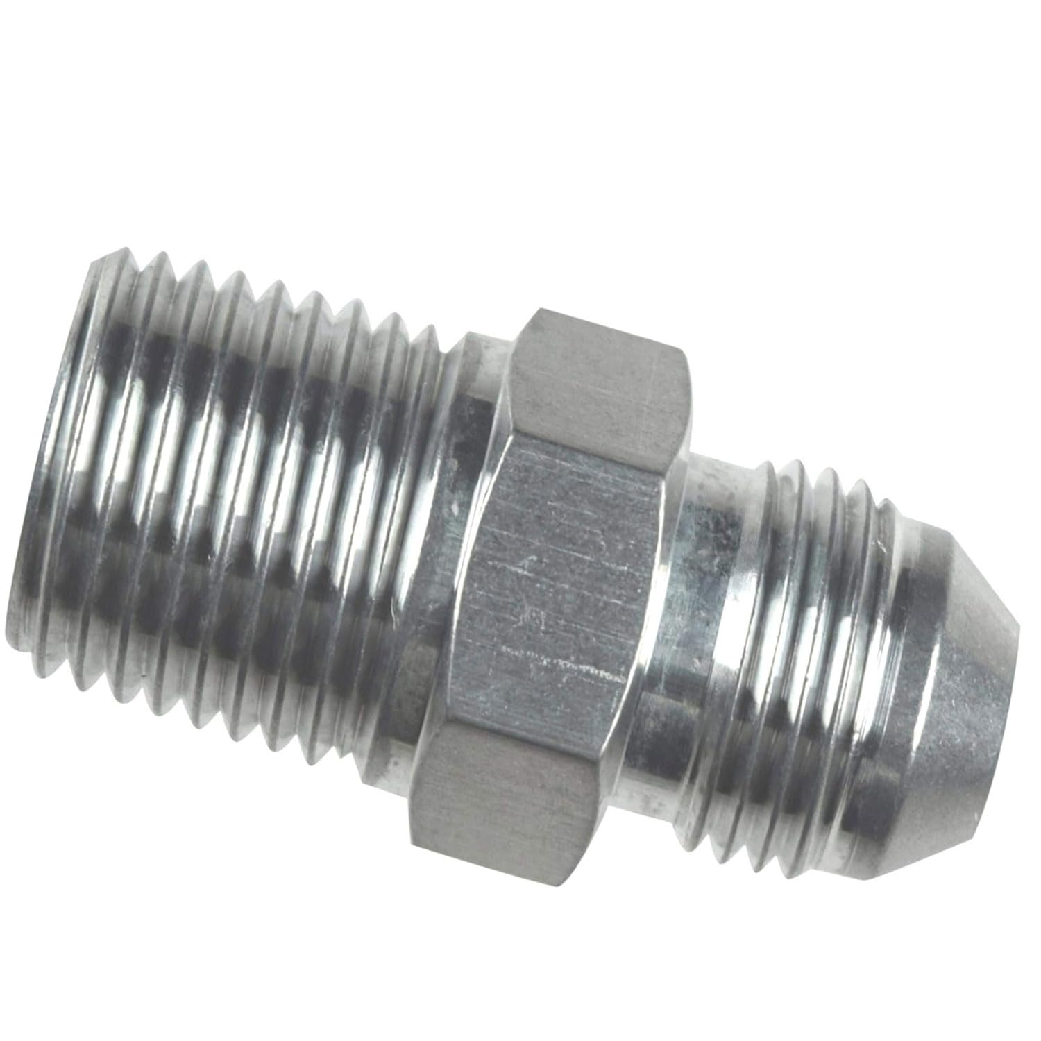ICT Billet Straight -8AN Flare Male to 1/2"NPT Pipe Adapter Fitting 8 AN Bare Aluminum AN816-08-08A - Image 4