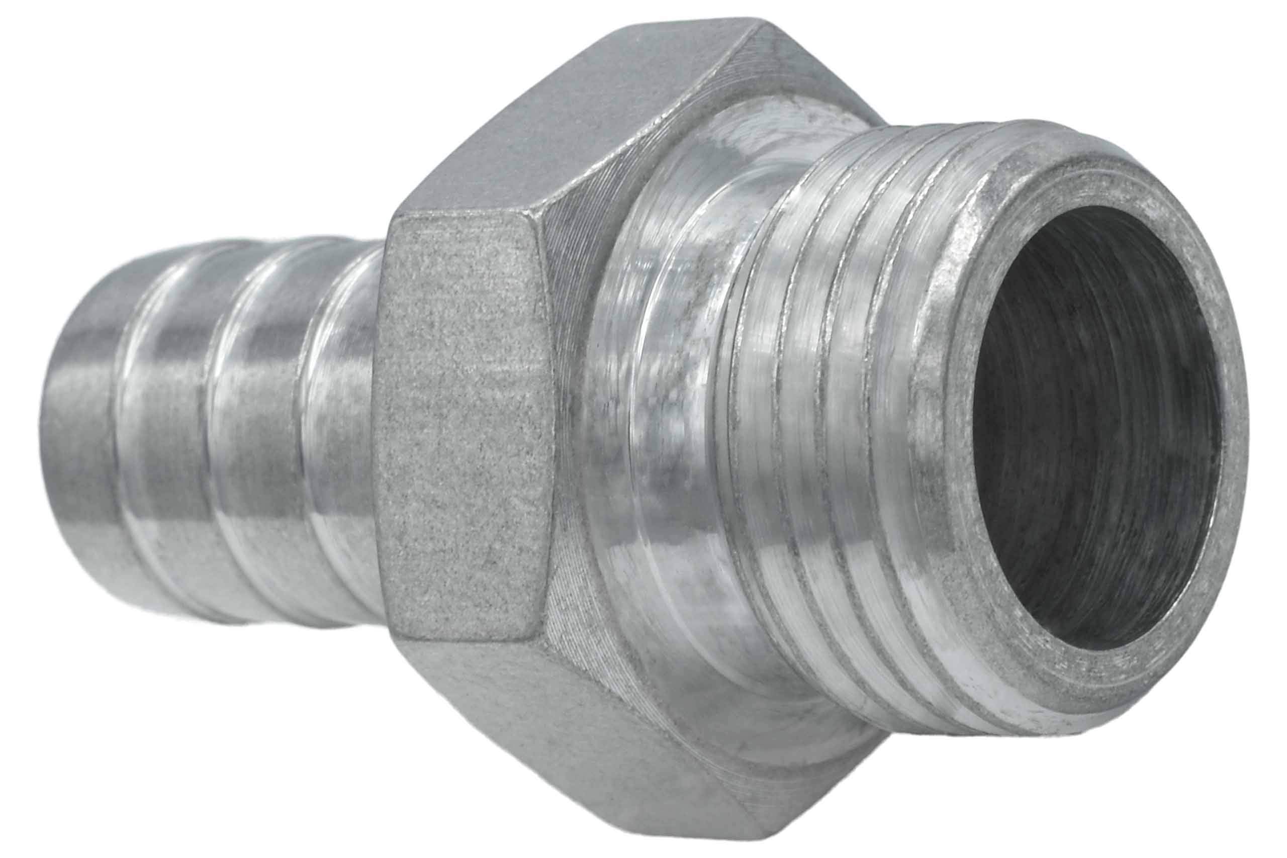 ICT Billet Straight 8AN Orb to 1/2" Hose Barb Fitting Adapter 8AN to 1/2" Hose Barb Connector Fluid Designed & Manufactured in the USA Bare Aluminum F080500BA - Image 6