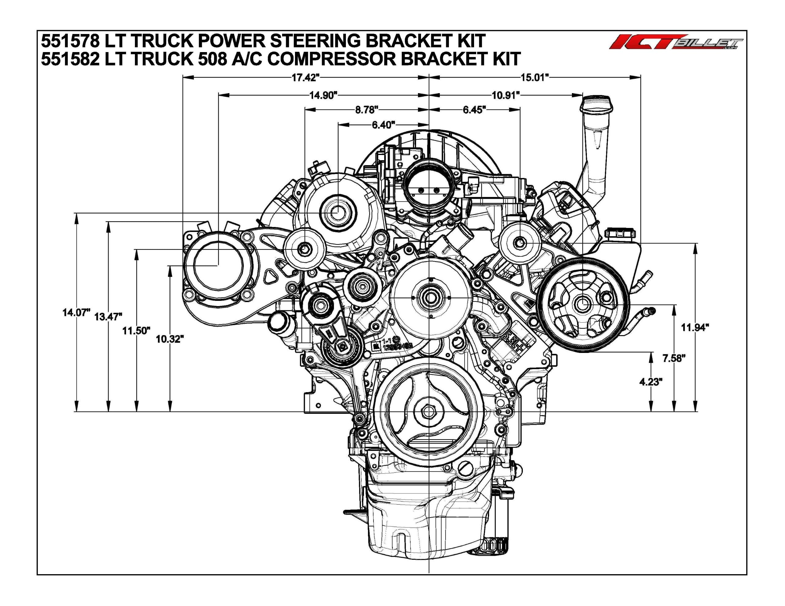 LT Truck L87 2019 & up Sanden 508 A/C Air Conditioner Compressor Bracket Kit AC - Image 3